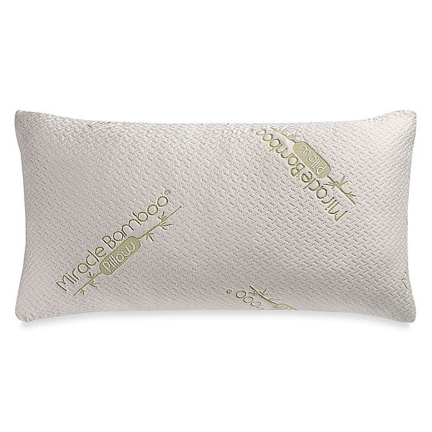 Ontel Original Miracle Bamboo Shredded Memory Foam Pillow-Deluxe King,  White 