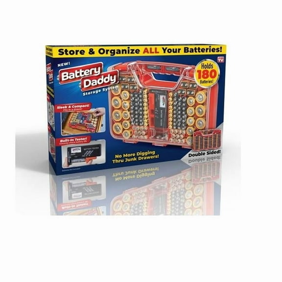 Ontel Products  Battery Daddy BADA-MC4 As Seen on TV Double Sided Storage System, Plastic