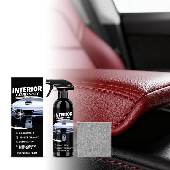 Ontiwes Car Interior Cleaning Spray, Upholstery & Fabric Cleaner for Car Seats, Soft Cushions & Auto Interior, 120ml Stain & Odor Remover