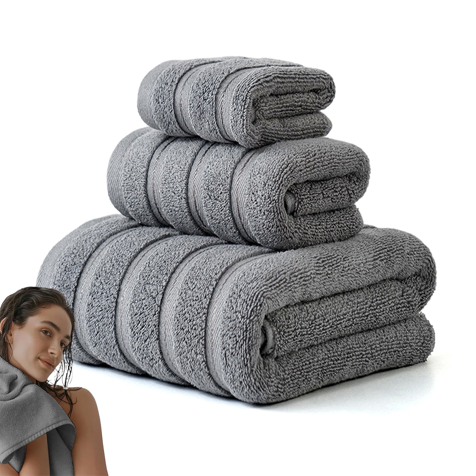 Onuia Bath Towel, 3 Packs Cotton Luxury Towels, Ultrasoft Large Size Bath Bundle, Premium Soft & Absorbent, 55x27 in Quick Dry Spa Towel for Bathroom,Hotel Collection