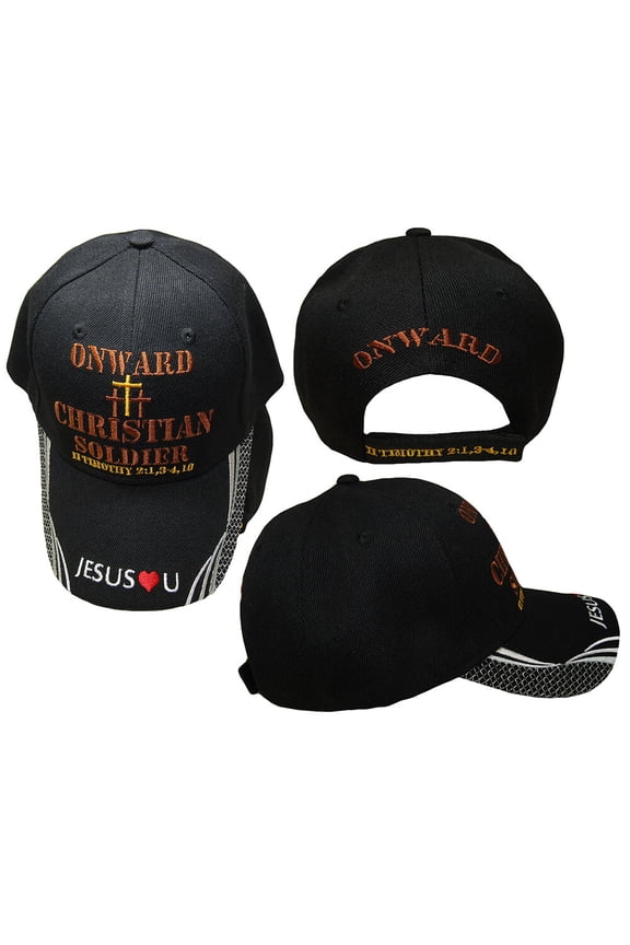 Onward Christian Soldier Jesus Christan Cap Hat (Cap830) Color Black T1
