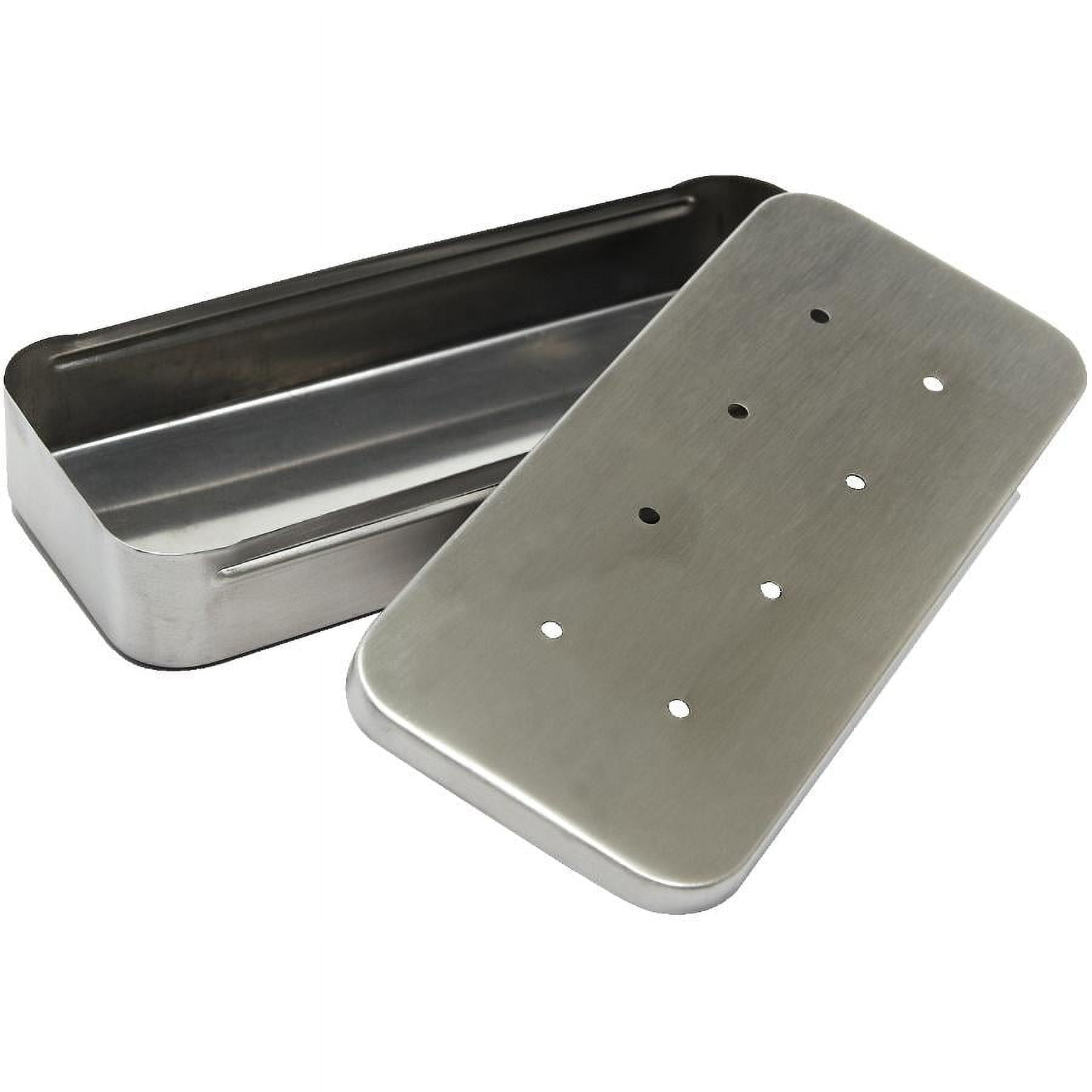Heavy Duty Silver Stainless Steel Smoker Box