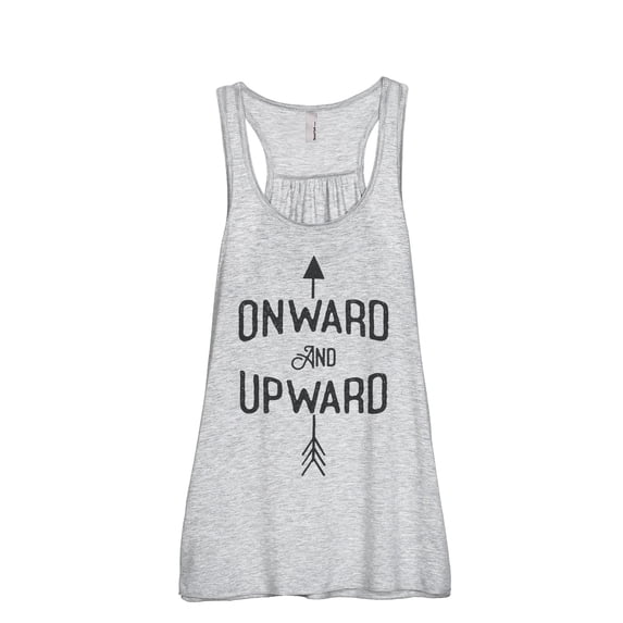Onward and Upward Women's Fashion Sleeveless Flowy Racerback Workout Yoga Tank Top Sport Grey X-Large