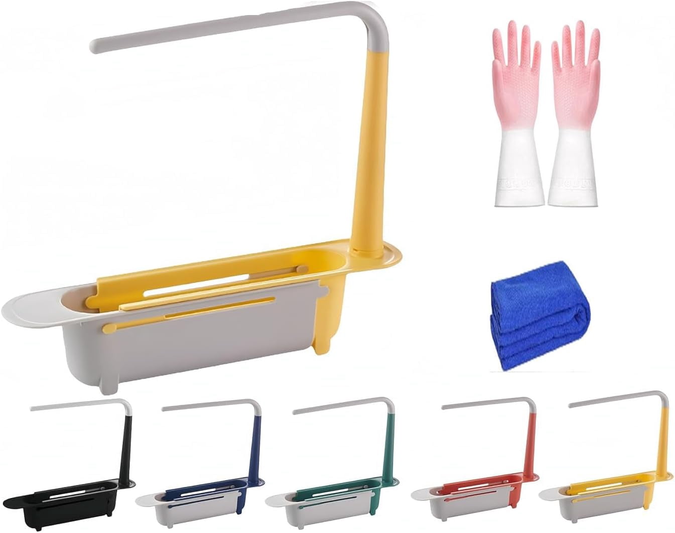 Onwddarefy Sink Storage Rack, Sink Storage Rack Adjustable, Expandable ...