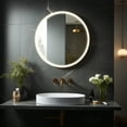 thumbnail image 1 of Dreamwerks Onxy 24" Round Frameless LED Mirror with Touch Screen, Backlit Brightness & Temperature Control, 1 of 13