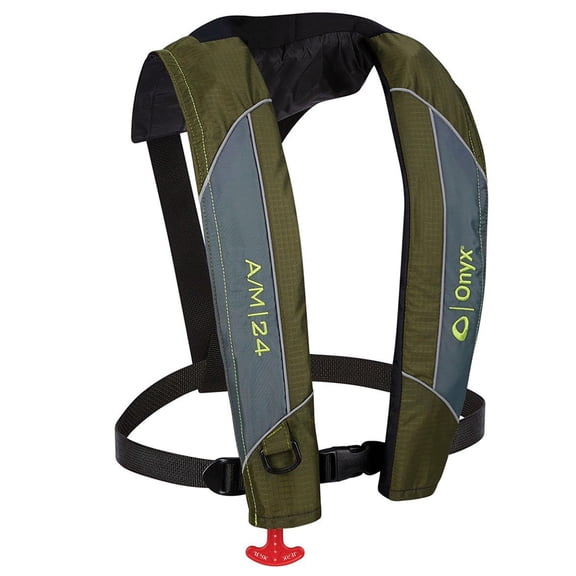 Onyx A/M-24 Auto/Manual Inflatable Life Jacket - Green Adult