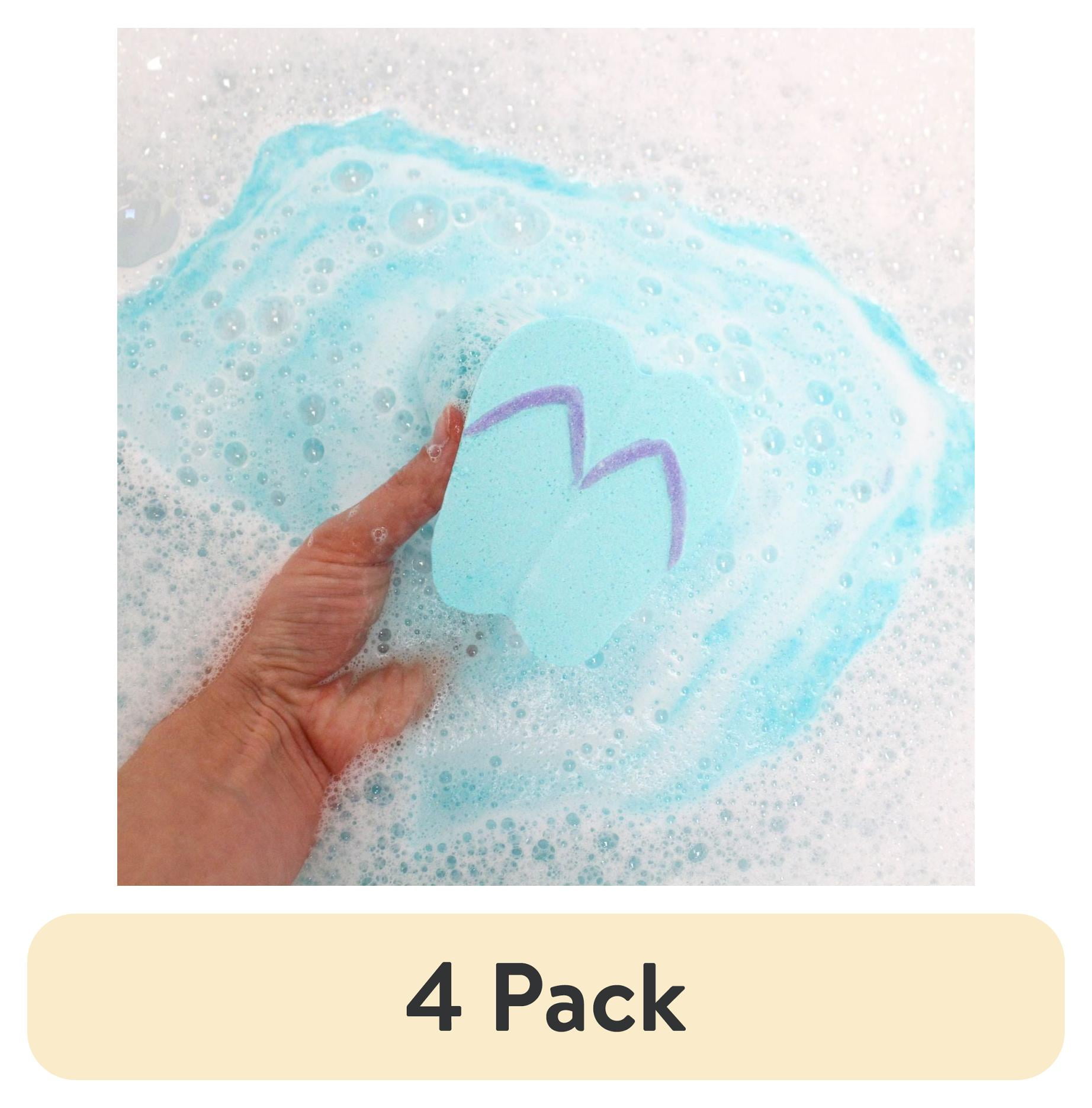 (4 pack) Onyx Bathhouse Beach Vacay 4 oz Shaped Bath Bomb, Blue