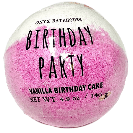 Onyx Bathhouse Birthday Party Vanilla Birthday Cake Bath Bomb, 4.9 Oz.