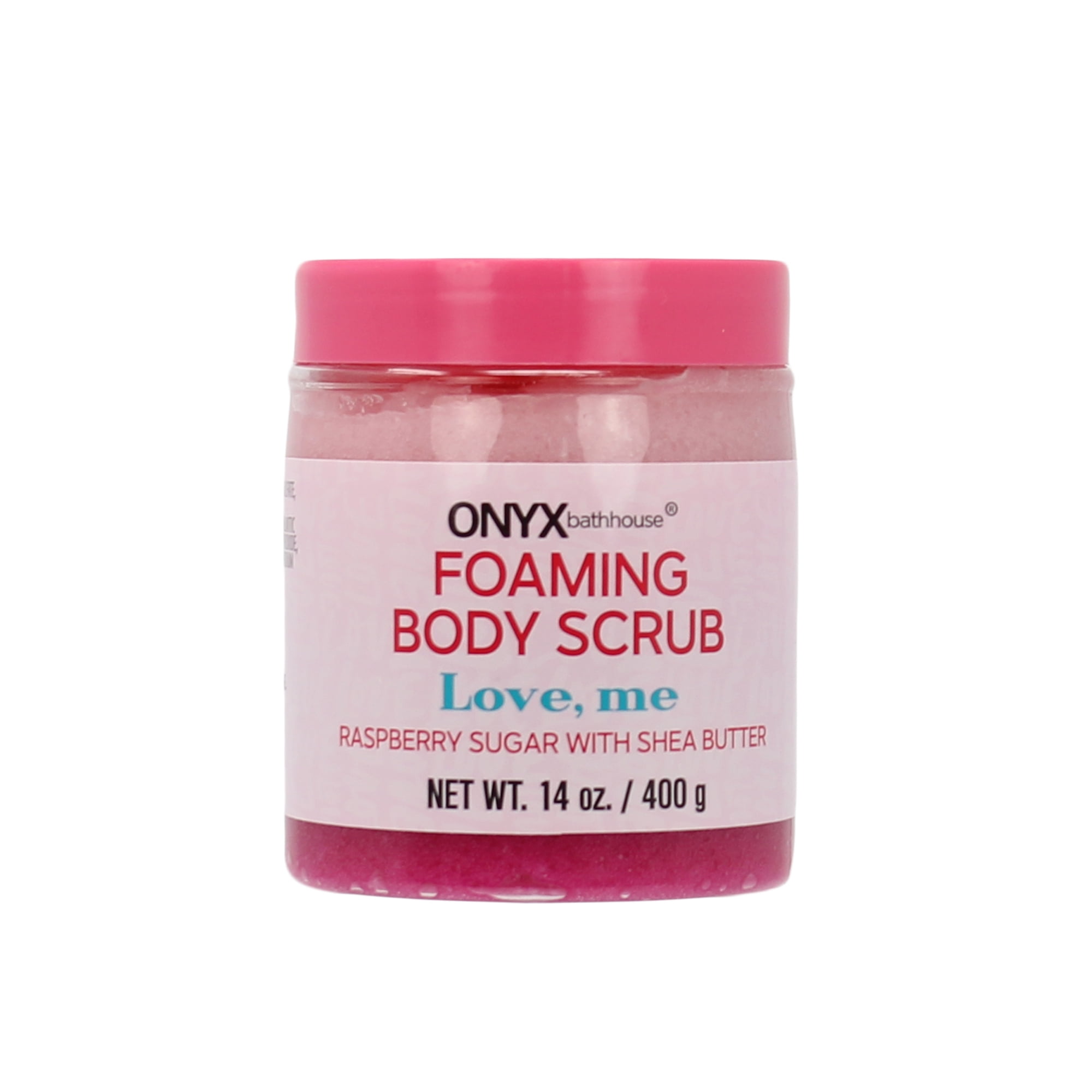 Onyx Bathhouse Love Me Foaming Body Scrub Raspberry Sugar, 14oz