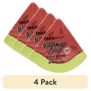 (4 pack) Onyx Bathhouse Watermelon Splash 4 oz Shaped Bath Bomb, Red, Green