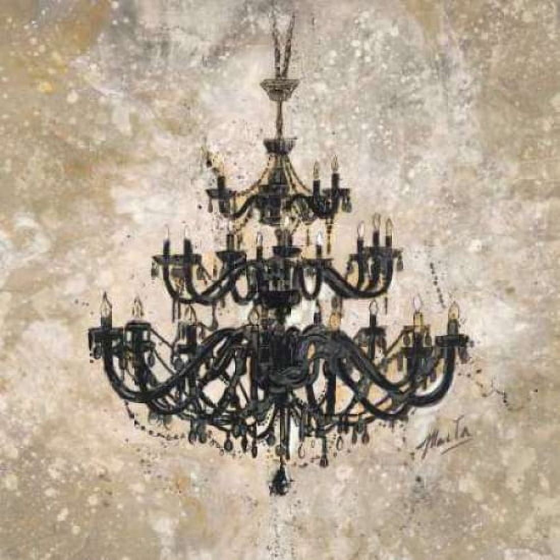 Onyx Chandelier Canvas Art - Marta G Wiley (24 x 24)