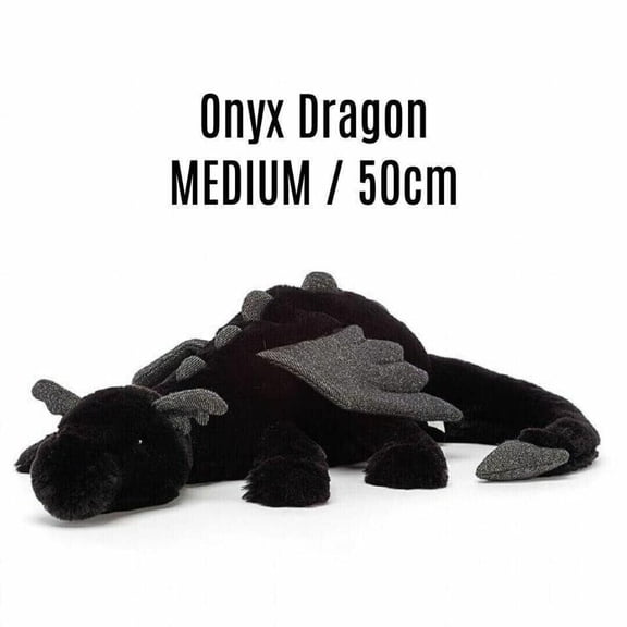 Onyx Dragon Plush Toy50cm Black Exquisite Gift