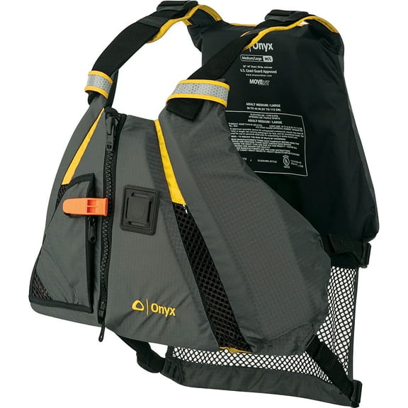 Onyx MoveVent Dynamic Paddle Sports Vest - Yellow/Grey - ... [122200-300-020-18]
