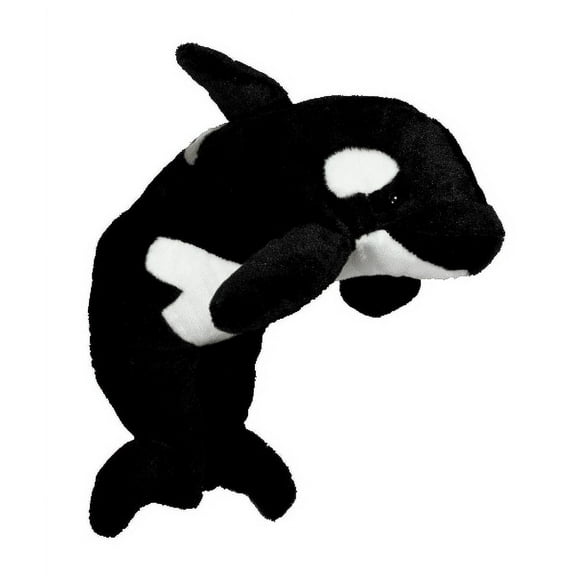 Onyx The Orca 16 inch Halloween Plush Toy with Removable Spooky Sound ModuleCreepy Eerie Noises & "Happy Halloween" Voice Perfect for Halloween Decor, Trick-or-Treat Gifts & Props
