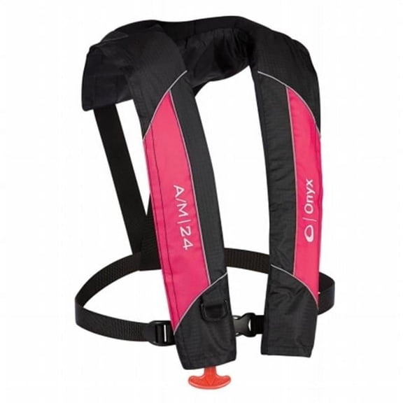Onyx Outdoor  A-M-24 Automatic-Manual Inflatable Pfd Life Jacket, Pink