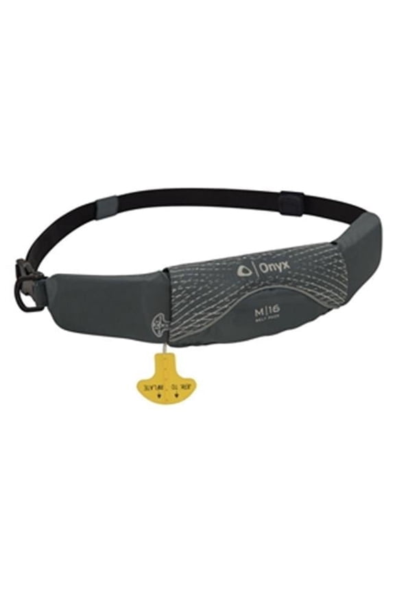 Onyx M-16 Manual Adult Inflatable Belt Pack - Grey