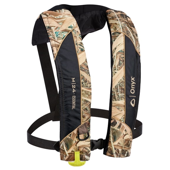 Onyx M-24 Essential Manual Inflatable Life Jacket - Marsh Camo Adult