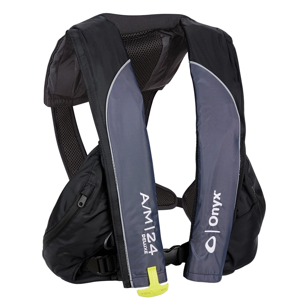 Onyx Outdoor Type III Adult Inflatable Life Jacket, Black