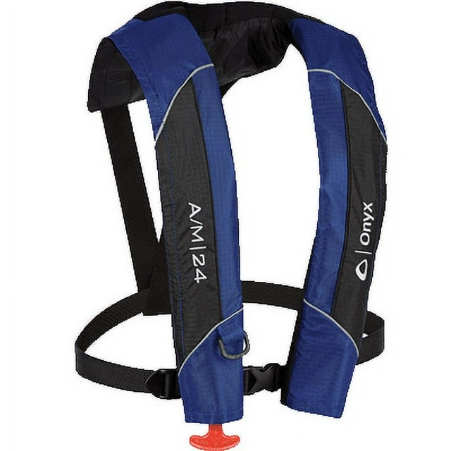 Onyx Outdoors 132000-500-004-15 A/M-24 Auto/Manual Lifejacket, Blue