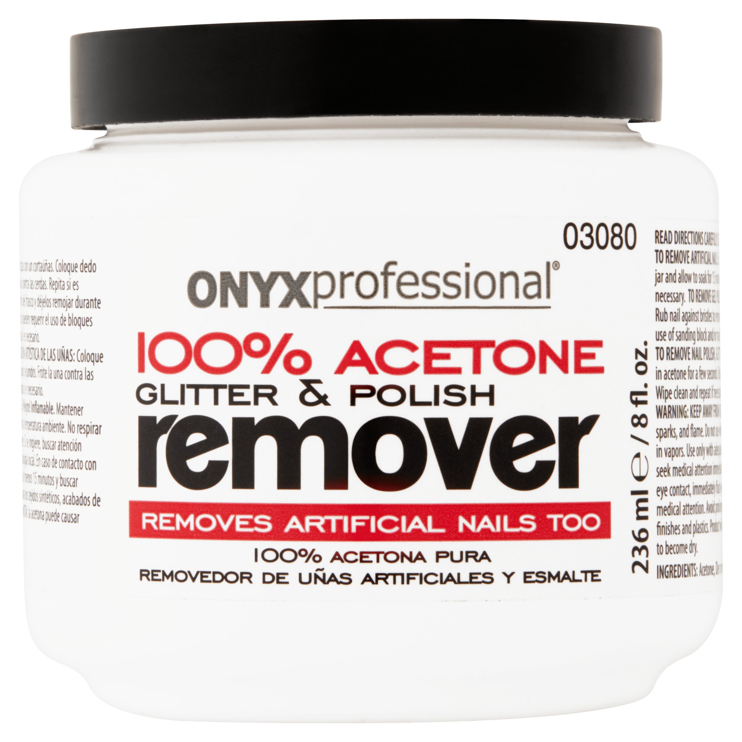Onyx Professional 100% Acetone Glitter & Polish Remover, 8 fl oz - image 1 of 5