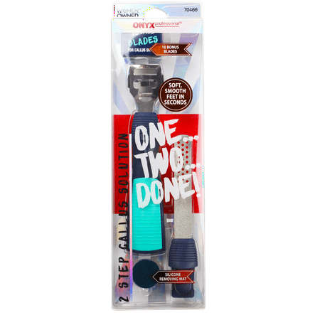 Onyx Professional 2 Step Callus Solution with Callus Shaver and Foot File