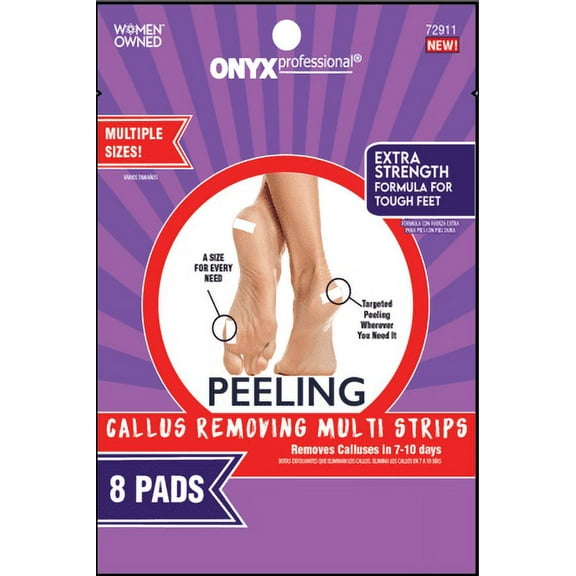Onyx Professional Callus Removing Multi-Sized Strips, 8 Strips