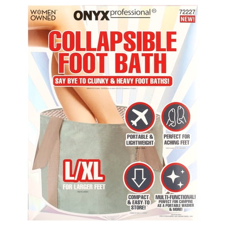 Onyx Professional Collapsible Foot Bath L/XL, Compact Foot Bath