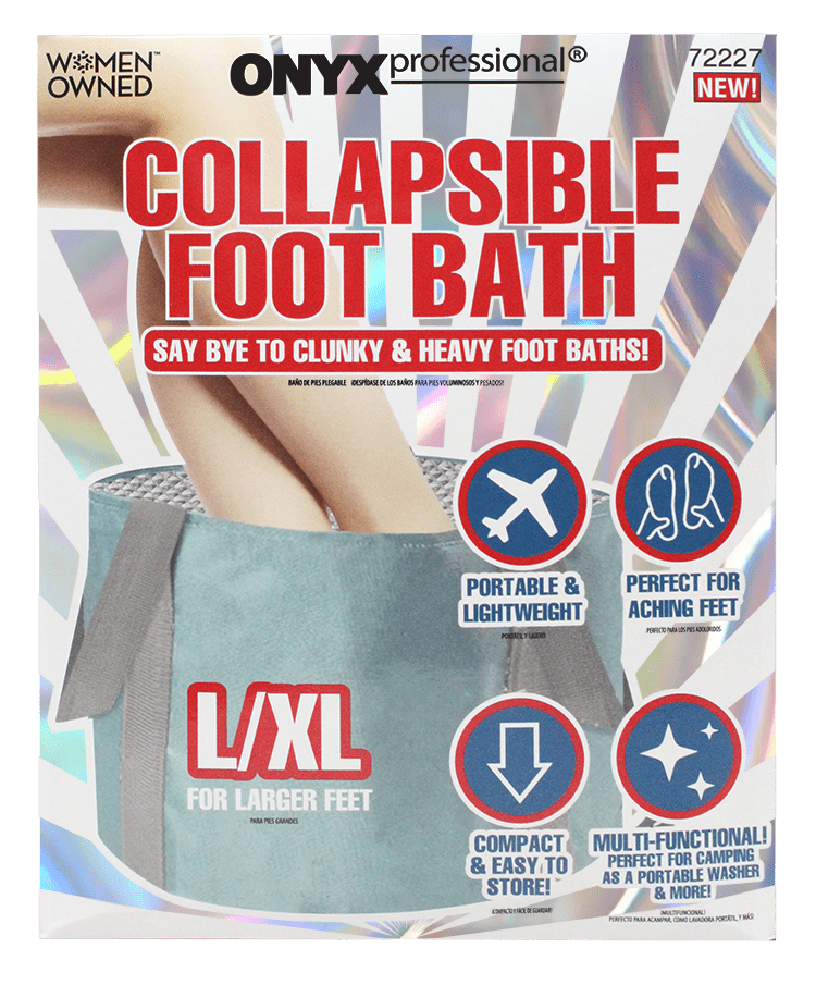 Onyx Professional Collapsible Foot Bath L/XL, Compact Foot Bath