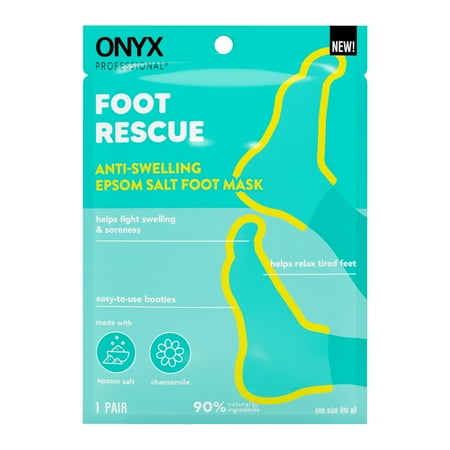 Onyx Professional Foot Rescue Anti-Swelling Epsom Salt Foot Mask, One Size, 1.35 oz,