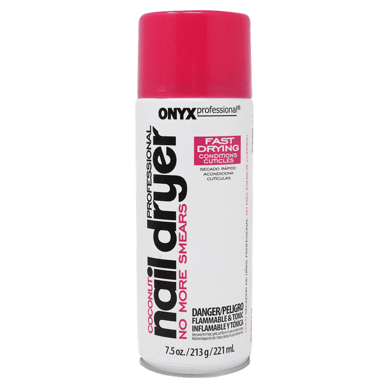 Onyx Professional Nail Dry Spray, Coconut Scented, 4 oz Aerosol Can