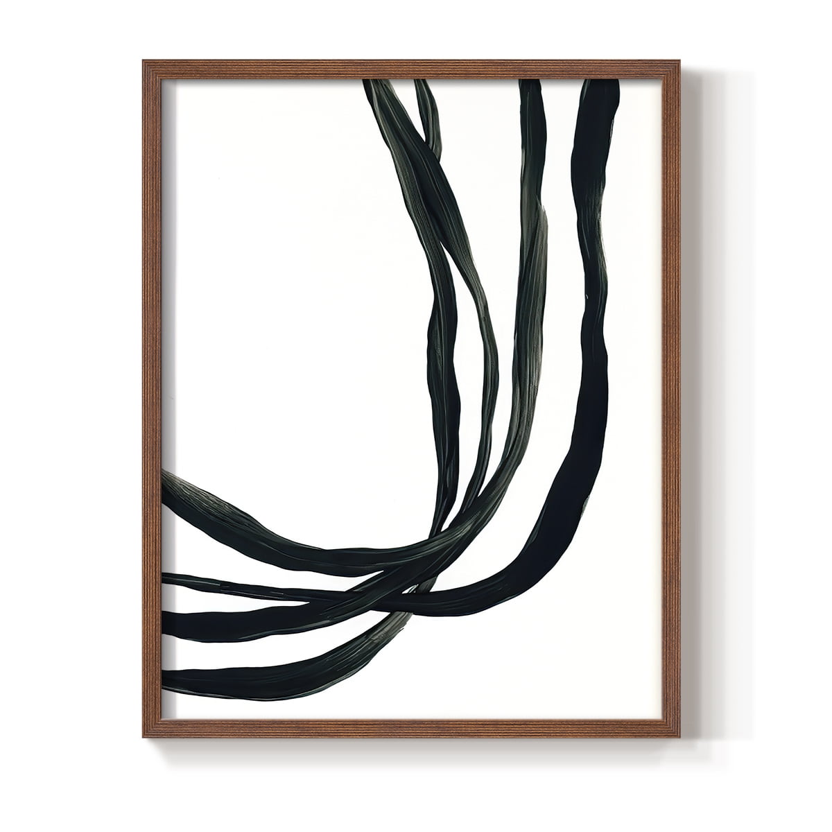 Onyx Ribbon I in Brown Solid Wood 8 x 10 Framed Print