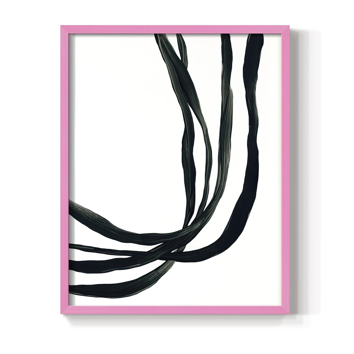 Onyx Ribbon I in Pink Solid Wood 8 x 10 Framed Print