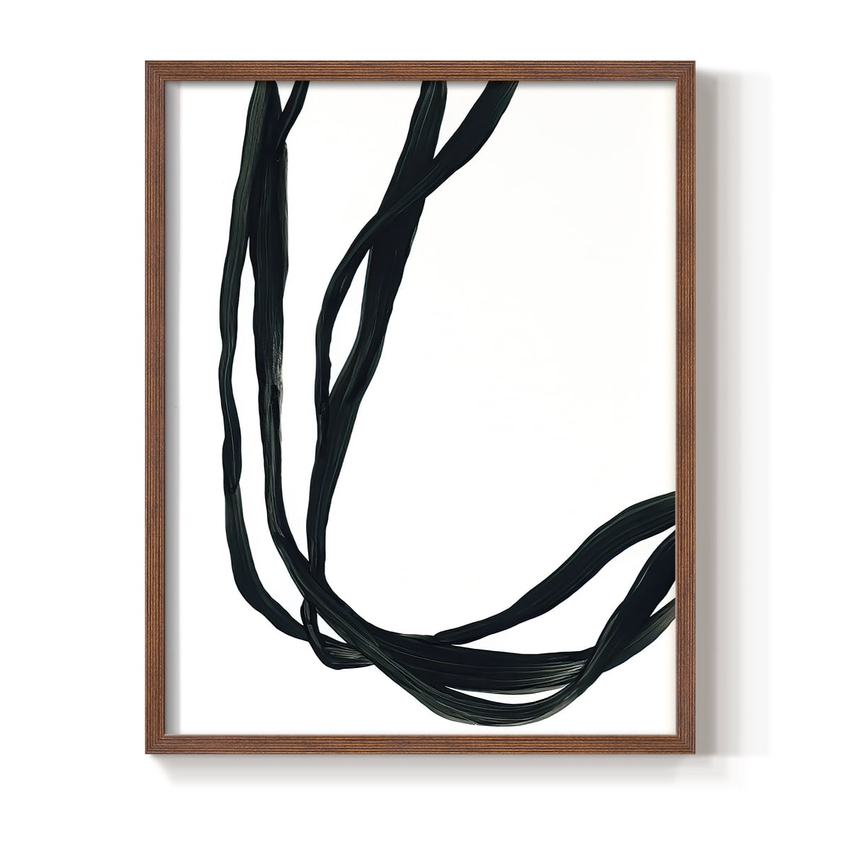 Onyx Ribbon II in Brown Solid Wood 11 x 14 Framed Print