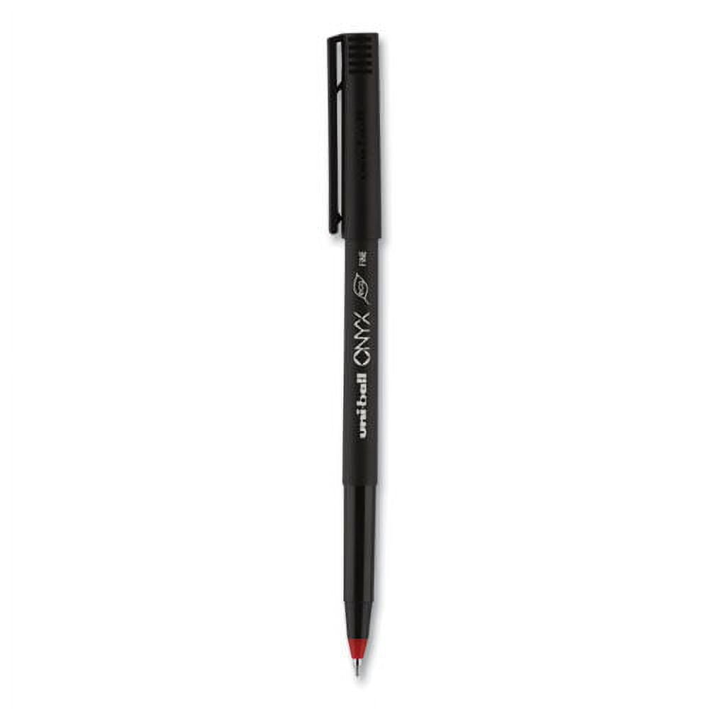 "Onyx Roller Ball Pen, Stick, Fine 0.7 Mm, Red Ink, Black Matte Barrel, Dozen | Bundle of 2 Dozen"