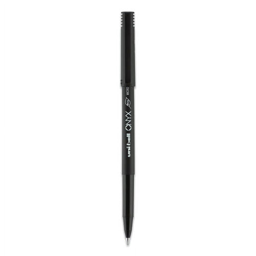 "Onyx Roller Ball Pen, Stick, Micro 0.5 Mm, Black Ink, Black Matte Barrel, Dozen | Bundle of 2 Dozen"