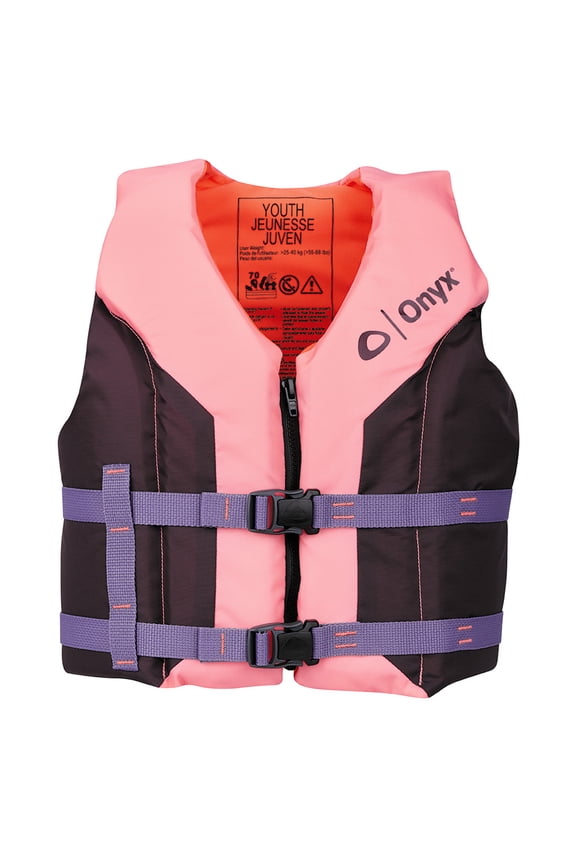 Absolute Outdoor 121000-105-002-26 Onyx Shoal All Adventure Youth Life Jacket - Pink