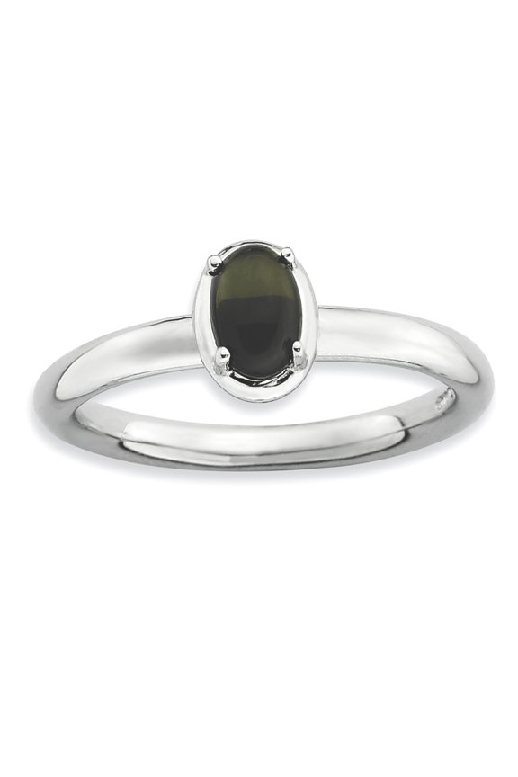 Onyx Sterling Silver Polished Ring
