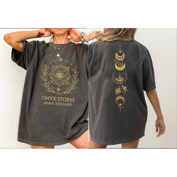 Onyx Storm Brave The Dark Violet Sorrengail Dragon Rider Book Lover T-Shirt