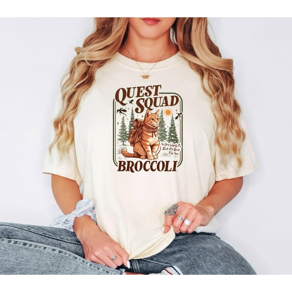 Onyx Storm Quest Squad Broccoli Shirt, Broccoli Cat Shirt, Ridoc Romantasy Fan Shirt, Dragon Rider Tee, Bookworm Gifts, Cute Cat Shirt SWEATSHIRT All Size S-5XL