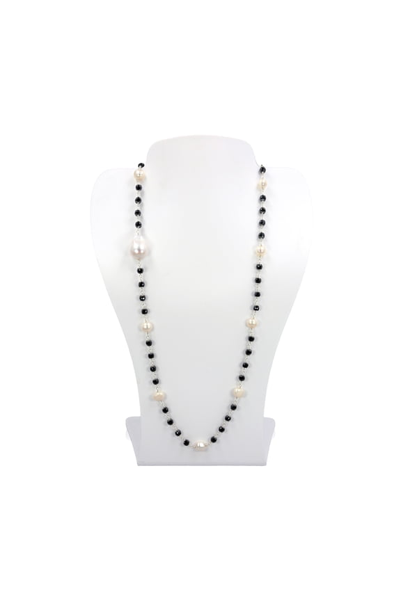 Onyx and Freshwater Pearls Necklace