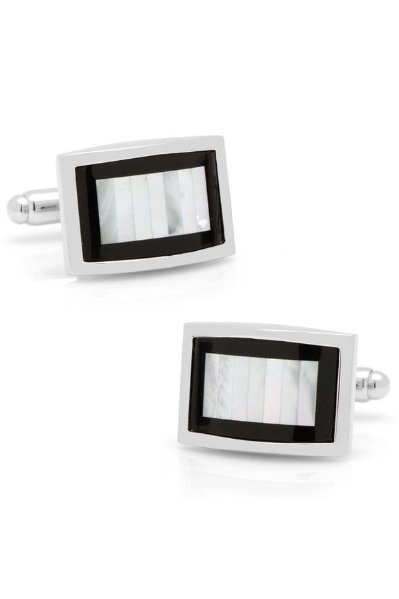 Onyx and Mother of Pearl Key Cufflinks