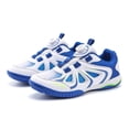 thumbnail image 1 of OnyxTrek Kids Badminton Shoes Youth Tennis Training Sneakers with Dial Closure | White Blue, 13 Little Kid, 1 of 11