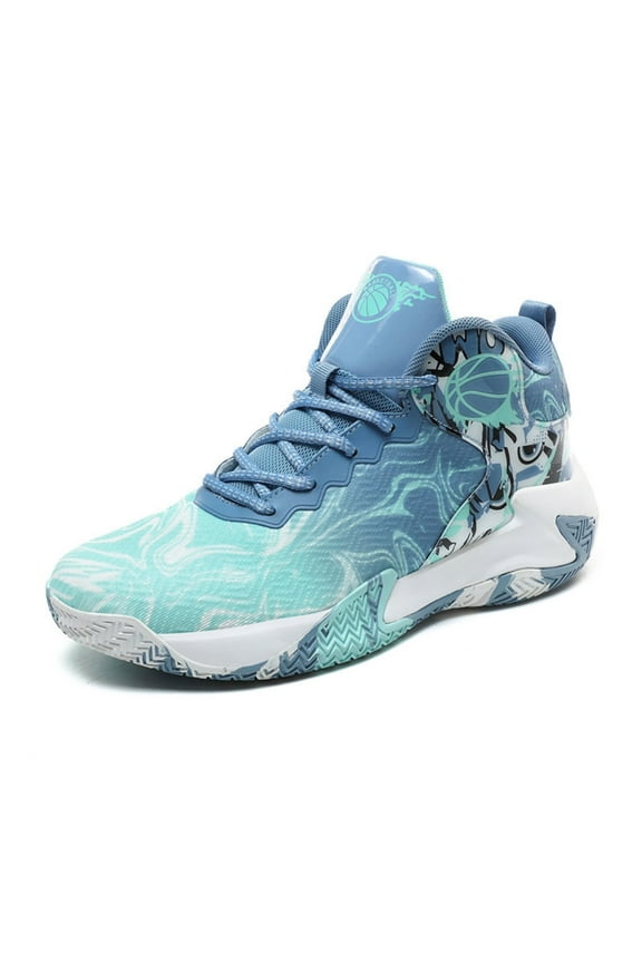 Mens Basketball Shoes Fashion Non-Slip Lightweight Breathable Outdoor Sneakers Cushioning Workout Shoes for Running Walking Sports Training