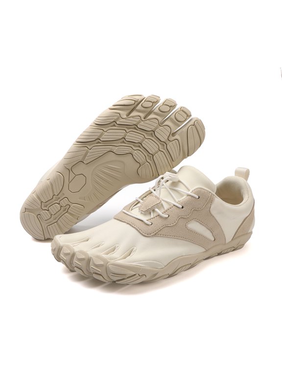Split Toe Water Shoes – Non-Slip Barefoot for Beach Swim Yoga Gym | Beige, 8.5 Men