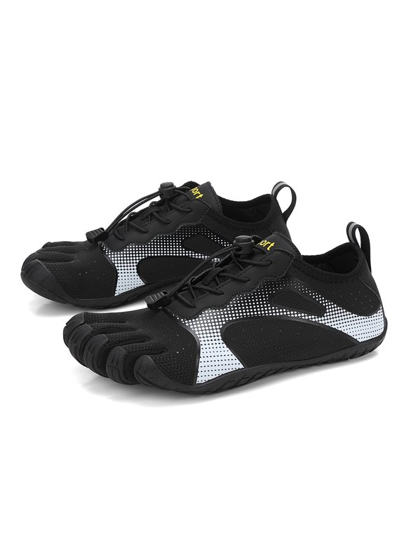 Split Toe Water Shoes – Non-Slip Barefoot for Beach Swim Yoga Gym | Black, 10 Men