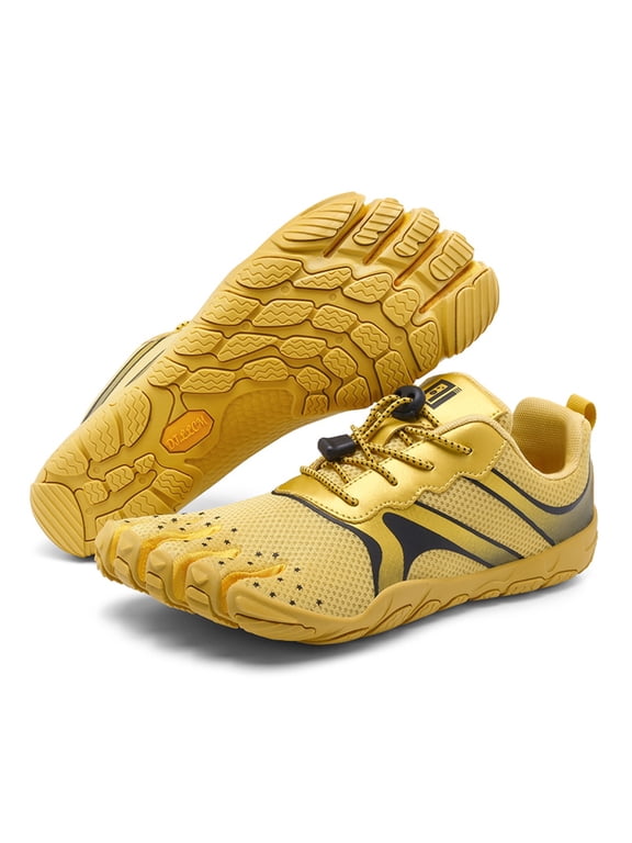 Split Toe Water Shoes – Non-Slip Barefoot for Beach Swim Yoga Gym | Gold, 5 Men