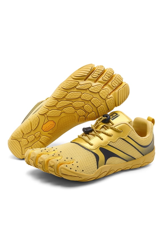 Split Toe Water Shoes – Non-Slip Barefoot for Beach Swim Yoga Gym | Gold, 6.5 Men