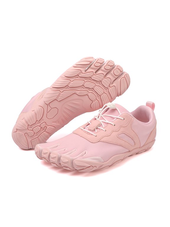 Split Toe Water Shoes – Non-Slip Barefoot for Beach Swim Yoga Gym | Pink, 5 Men