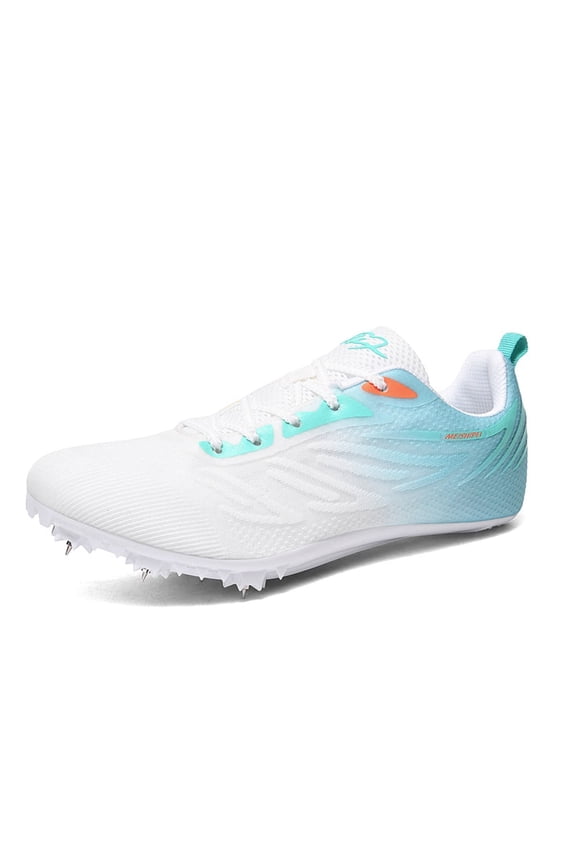 Track & Field Spike Shoes, 7-Pin for Unisex Youth Running Racing | Blue, 4 Youth