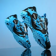 OnyxTrek Unisex-Child Baseball Cleats Kids Softball Shoes for Boys Girls Rubber Molded Little Children Big Youth Sneakers Easy to Wear Sports Footwear AG TF